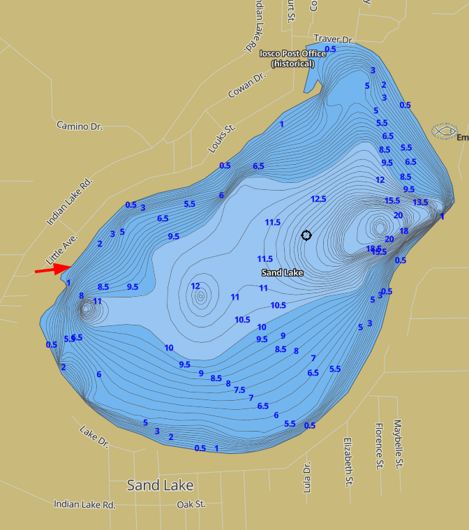 Depth Map of Sand Lake